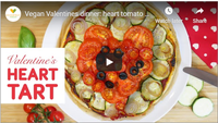 Vegan Valentines dinner: heart tomato tart recipe