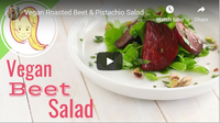 Vegan Roasted Beet &amp; Pistachio Salad with a Lemon Basil Dressin