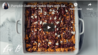 Pumpkin Oatmeal Cookie Bars with Salted Chocolate &amp; Almonds (ve