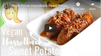 Maple Pecan Hasselback Sweet Potatoes (Vegan)