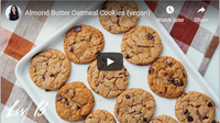 Almond Butter Oatmeal Cookies (vegan)
