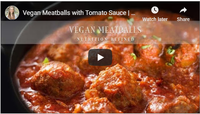Vegan Meatballs with Tomato Sauce | Gluten-Free, Baked