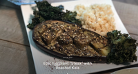 Epic Eggplant \u201cSteak\u201d with Roasted Kale