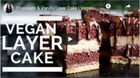 Chocolate &amp; Vanilla Layer Cake | Vegan &amp; Low Fat!