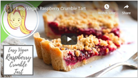 Easy Vegan Raspberry Crumble Tart