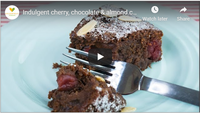 Indulgent cherry, chocolate &amp; almond cake