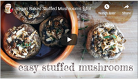Vegan Baked Stuffed Mushrooms [gluten-free, soy-free, oil-free 
