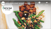 easy vegan meal: tempeh croutons &amp; miso green beans | hot for f